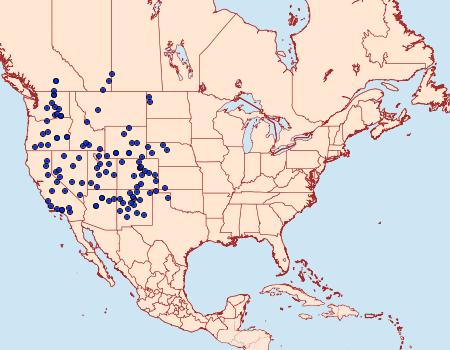 Distribution Data for Euxoa cicatricosa