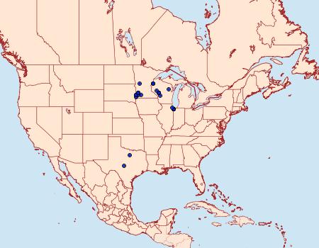 Distribution Data for Schinia indiana