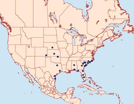 Distribution Data for Schinia sordidus