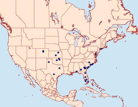 Distribution Data for Schinia tuberculum