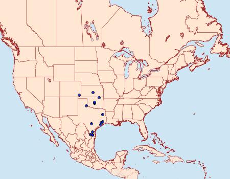 Distribution Data for Schinia hanga