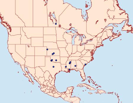 Distribution Data for Schinia bimatris