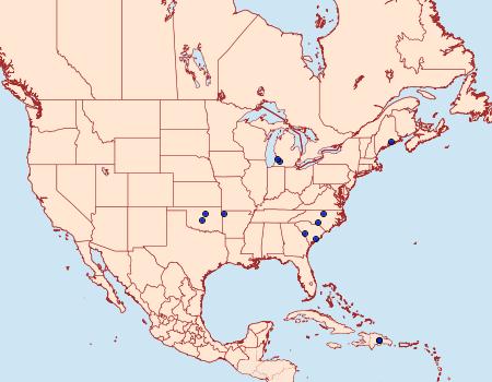 Distribution Data for Cosmopterix magophila