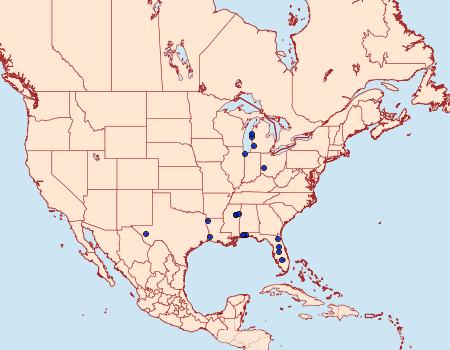 Distribution Data for Cosmopterix callichalca