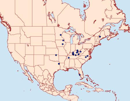 Distribution Data for Aristotelia lespedezae