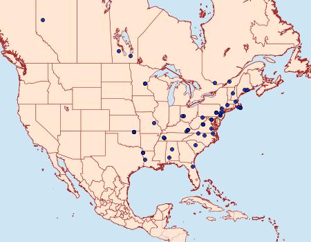 Distribution Data for Pseudotelphusa quercinigracella