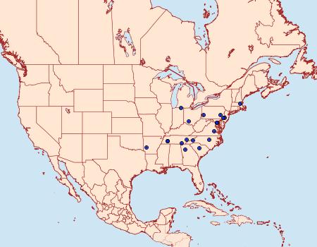 Distribution Data for Dichomeris siren