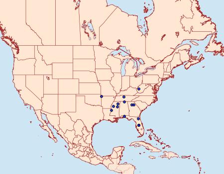 Distribution Data for Alcathoe carolinensis