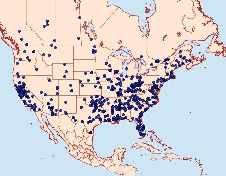 Distribution Data for Prionoxystus robiniae