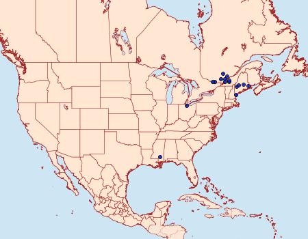 Distribution Data for Paralobesia cypripediana