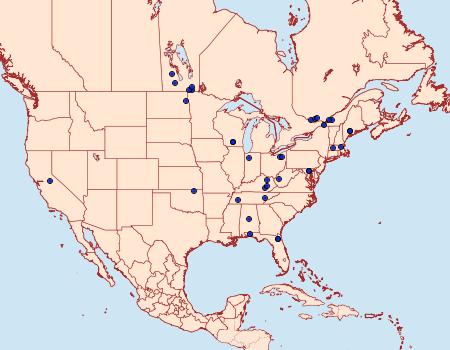 Distribution Data for Olethreutes atrodentana