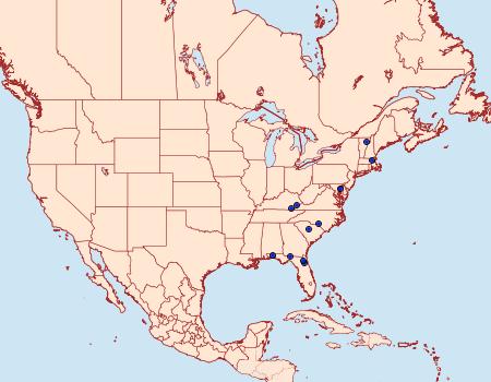 Distribution Data for Olethreutes brunneopurpurata