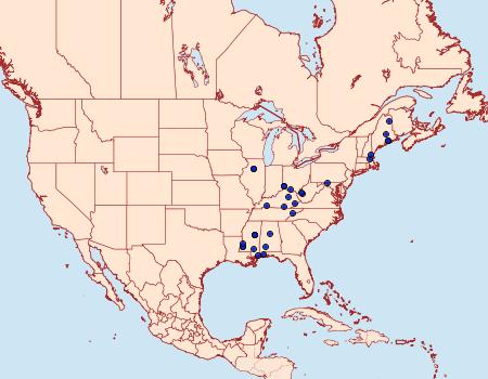 Distribution Data for Dryadaula visaliella