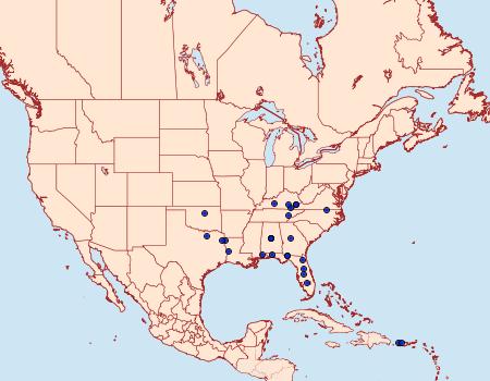 Distribution Data for Crocidosema unica