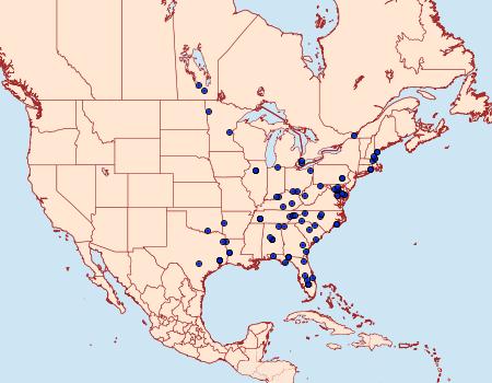 Distribution Data for Pseudogalleria inimicella