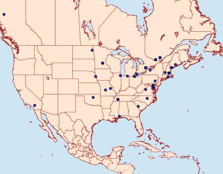 Distribution Data for Niditinea orleansella