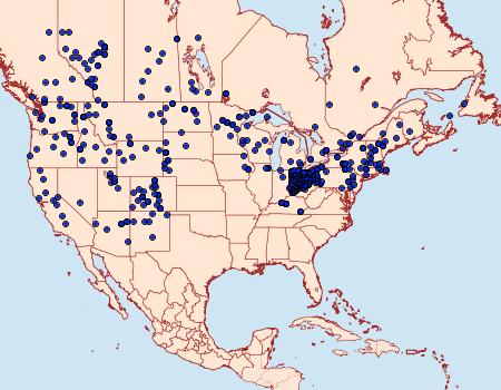 Distribution Data for Aglais milberti