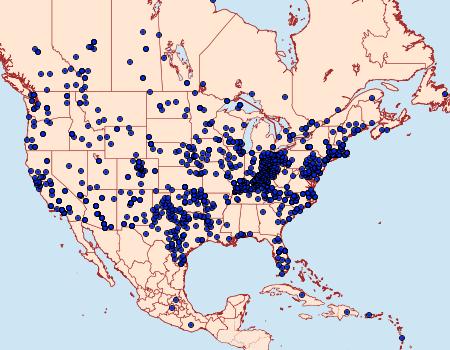 Distribution Data for Vanessa cardui