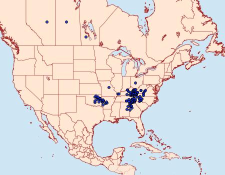 Distribution Data for Argynnis diana