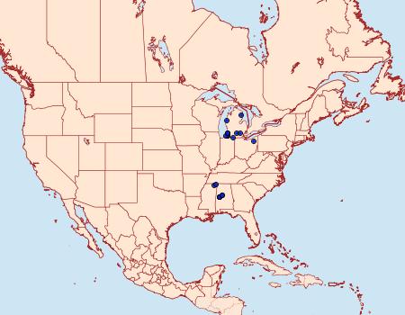 Distribution Data for Neonympha mitchellii