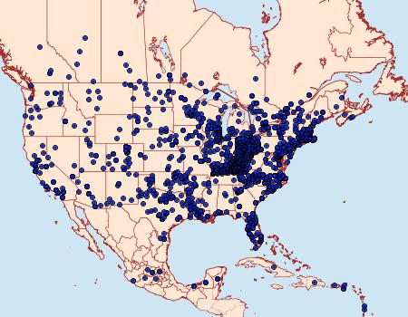 Distribution Data for Danaus plexippus