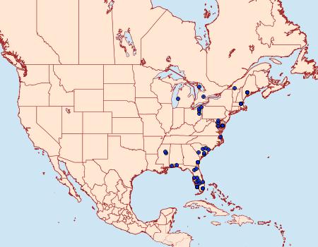 Distribution Data for Elophila faulalis