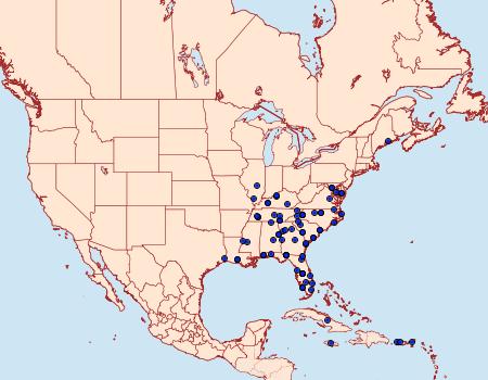 Distribution Data for Chalcoela pegasalis