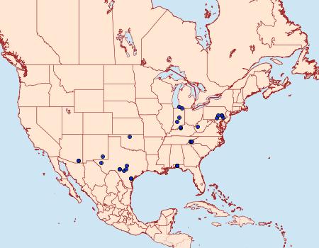 Distribution Data for Pyrausta demantrialis