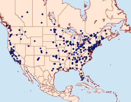 Distribution Data for Pyralis farinalis