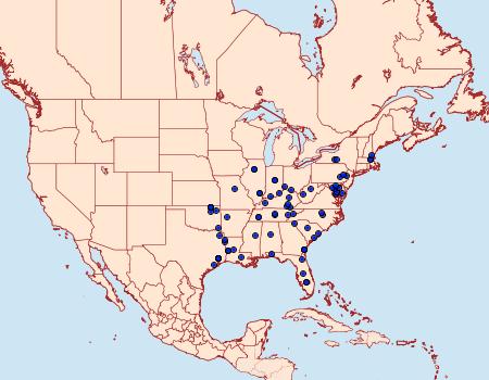 Distribution Data for Acrobasis exsulella