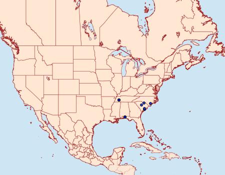 Distribution Data for Dioryctria taedivorella