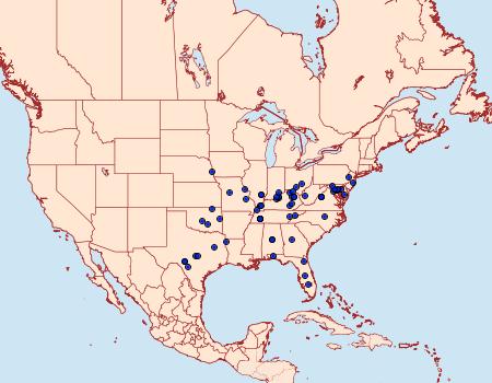 Distribution Data for Peoria longipalpella