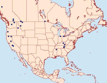 Distribution Data for Oxyptilus delawaricus