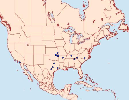 Distribution Data for Eusarca packardaria