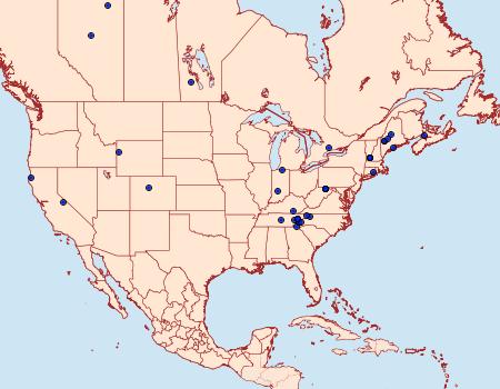 Distribution Data for Xanthorhoe packardata