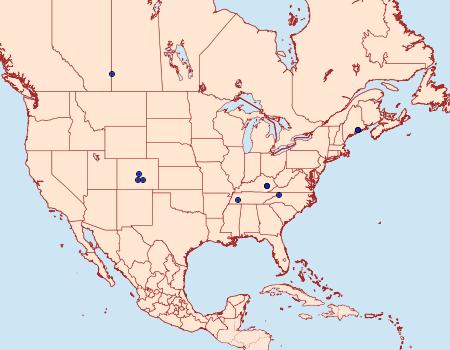 Distribution Data for Eupithecia coloradensis