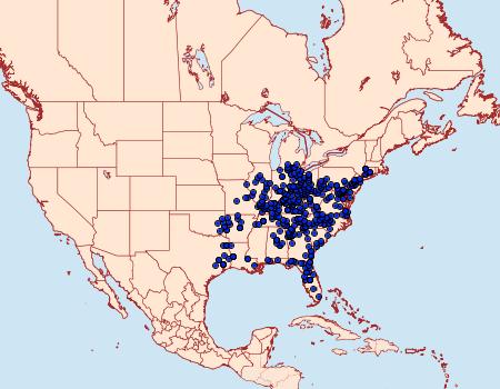 Distribution Data for Citheronia regalis