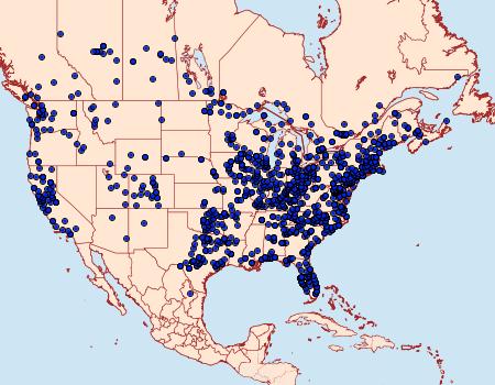 Distribution Data for Antheraea polyphemus