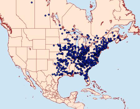 Distribution Data for Actias luna