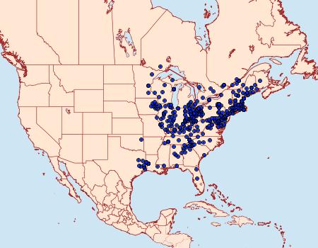 Distribution Data for Callosamia promethea