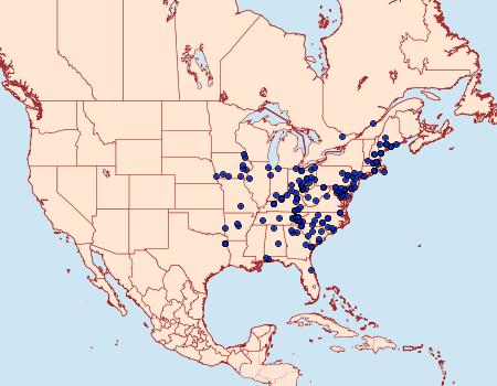 Distribution Data for Datana drexelii