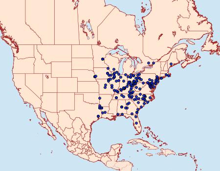 Distribution Data for Datana contracta