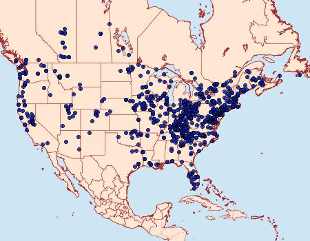 Distribution Data for Pyrrharctia isabella