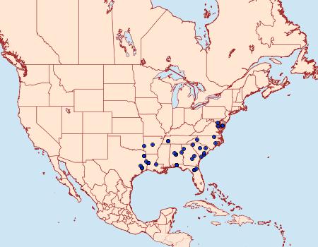 Distribution Data for Dasychira atrivenosa