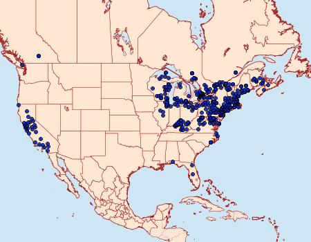 Distribution Data for Lymantria dispar