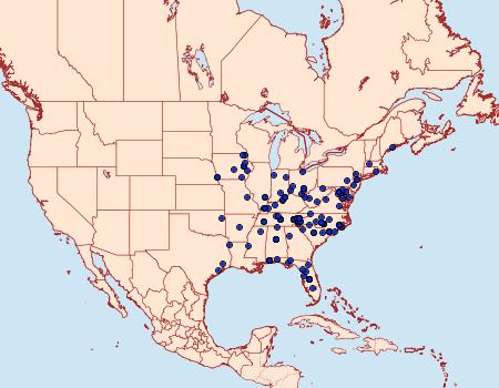 Distribution Data for Zanclognatha obscuripennis