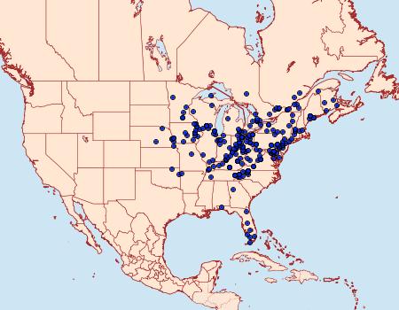 Distribution Data for Zanclognatha pedipilalis