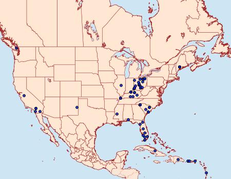 Distribution Data for Alabama argillacea