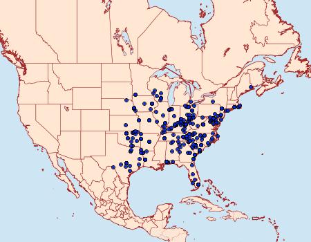 Distribution Data for Mocis texana