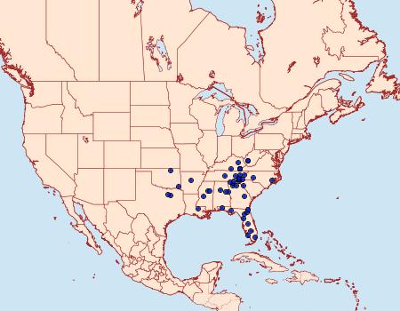 Distribution Data for Catocala sappho